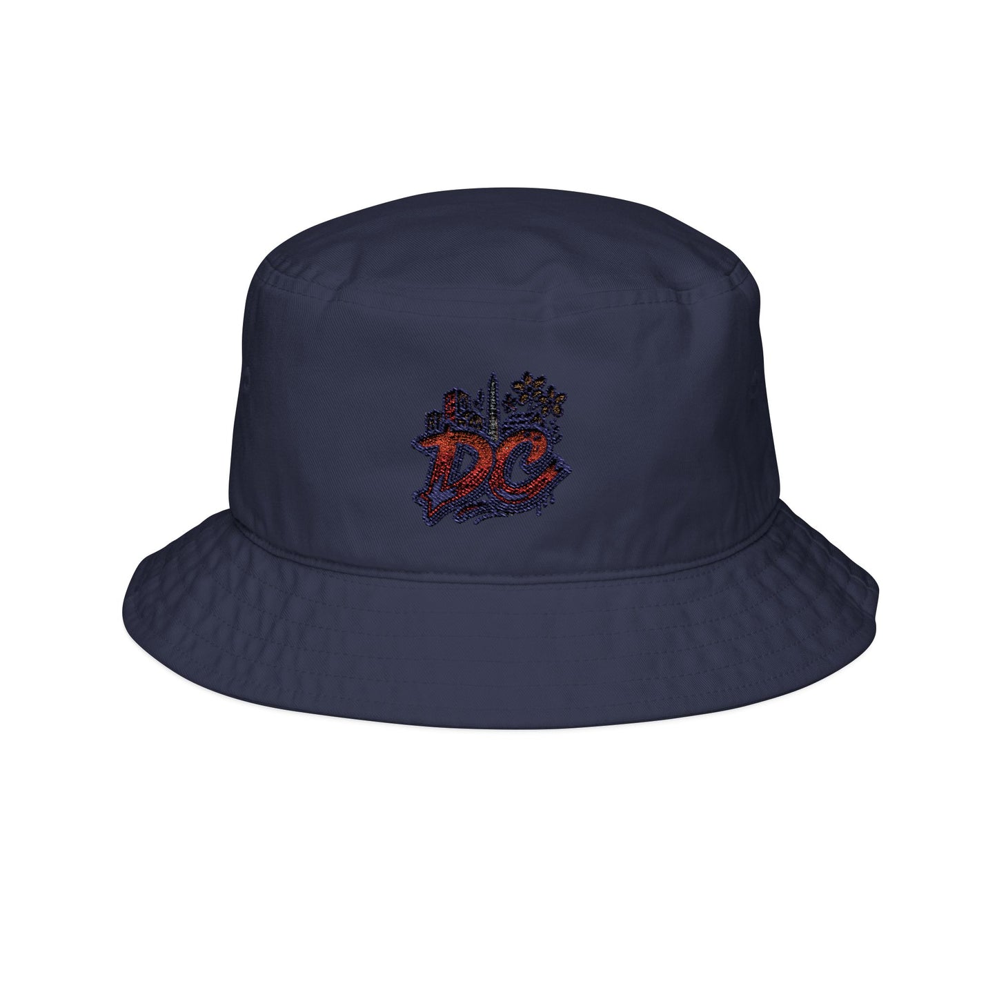 Embroidered DC Bucket Hat - Stylish Casual Wear for Summer Outings