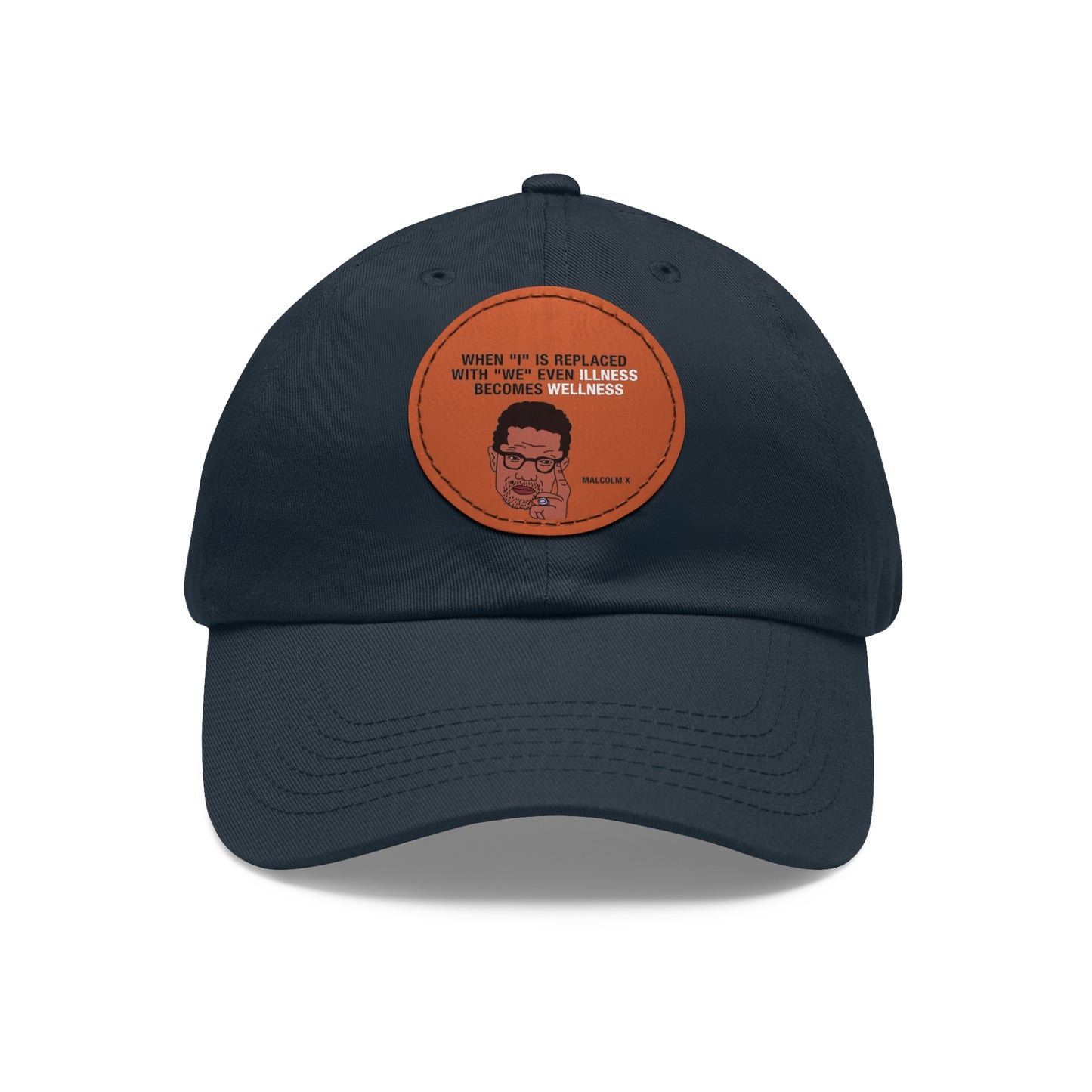 Malcolm X Hat with Leather Patch