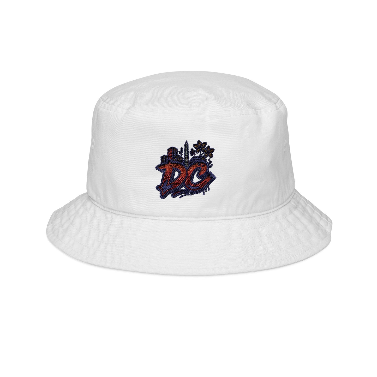 Embroidered DC Bucket Hat - Stylish Casual Wear for Summer Outings