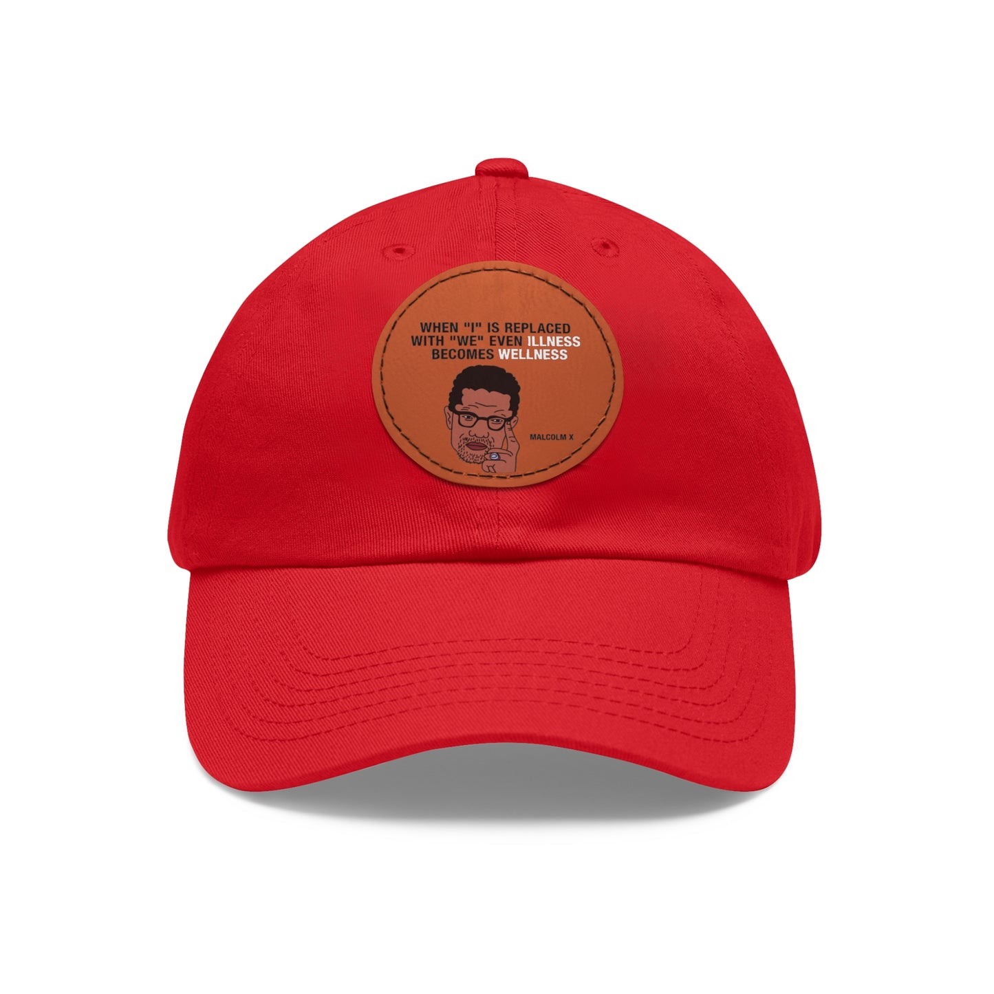 Malcolm X Hat with Leather Patch
