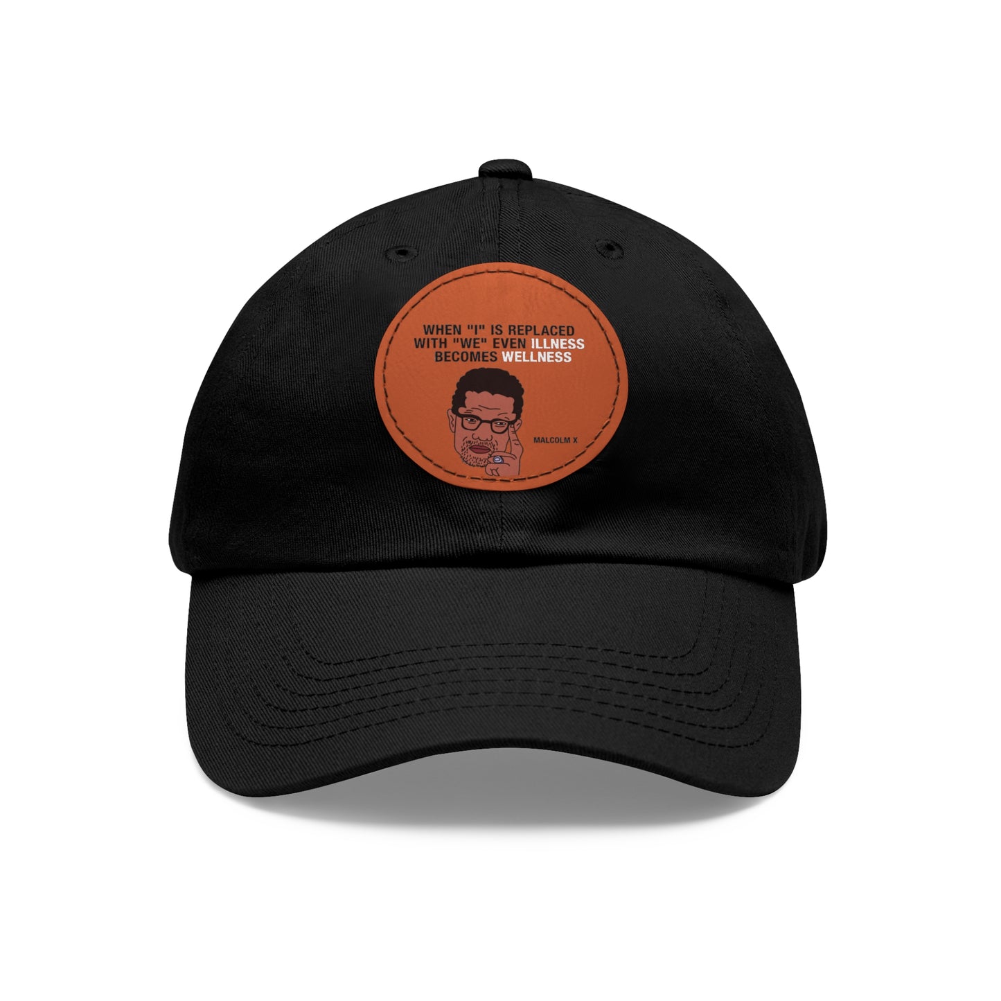 Malcolm X Hat with Leather Patch