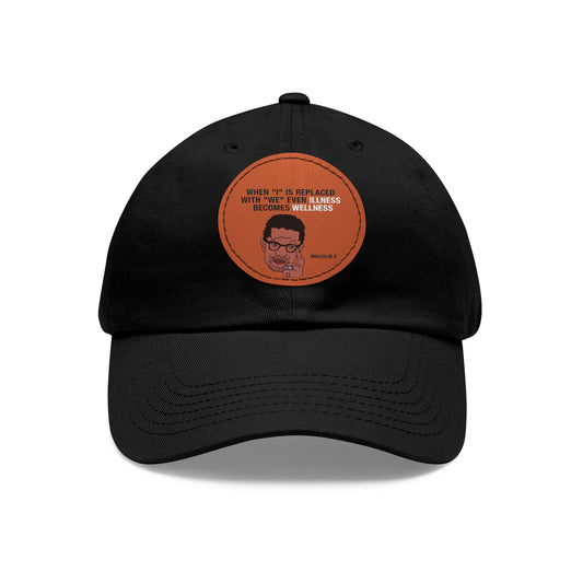 Malcolm X Hat with Leather Patch